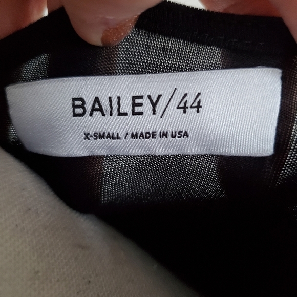 Bailey 44 "Kelly" Vegan Leather & Lace Top - Picture 7 of 8